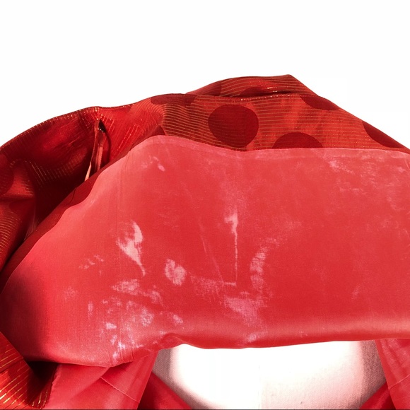 Vintage Dress Metallic Stripe Dots Cut Out Sheath - Picture 7 of 7